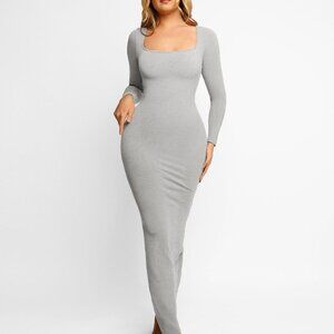 NWT Popilush Shapewear Long Sleeve Slimming Modal Maxi Dress